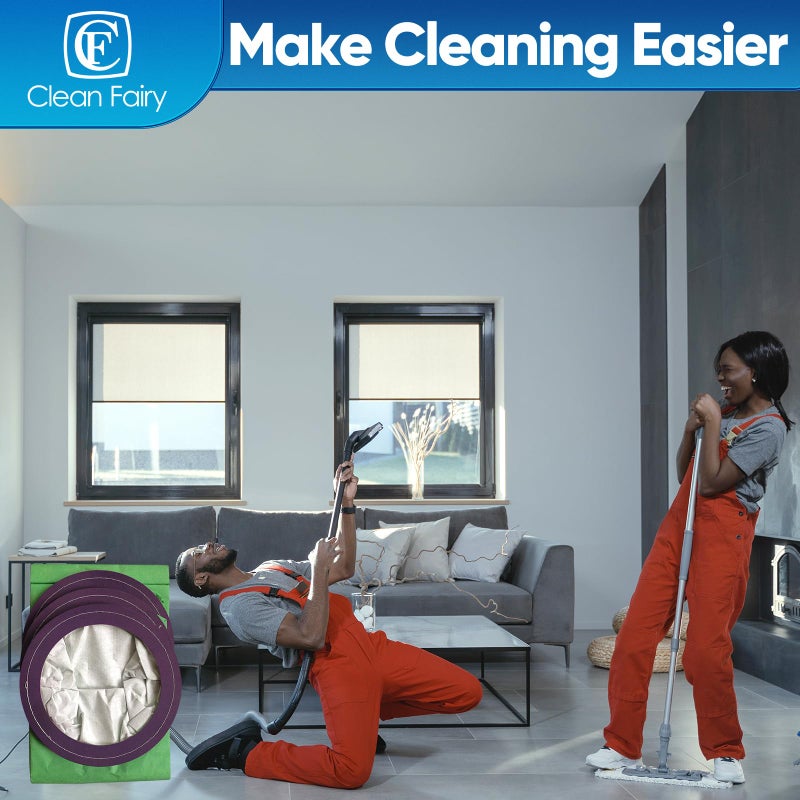 CF Clean Fairy أكياس مكنسة CF Clean Fairy 10 حزمة متوافقة مع موديلات ProTeam Coachvac MegaVac و Super CoachVac بديل للجزء #100331 كيس فلتر ميكرو 10Qt بطول 18 بوصة وعرض 7 بوصة - Image 5